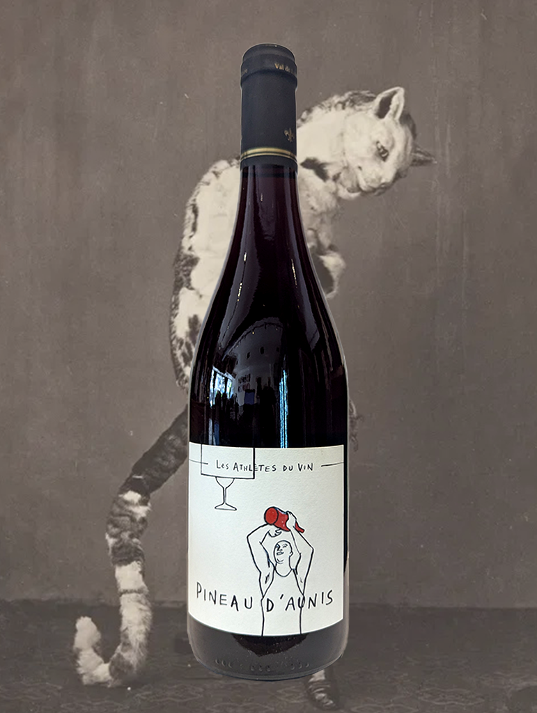 A bottle of Les Athletes du Vin Pineau d’Aunis 2023 from the Loire Valley, France - A spicy and savoury Pineau d'Aunis from the Loire Valley. 