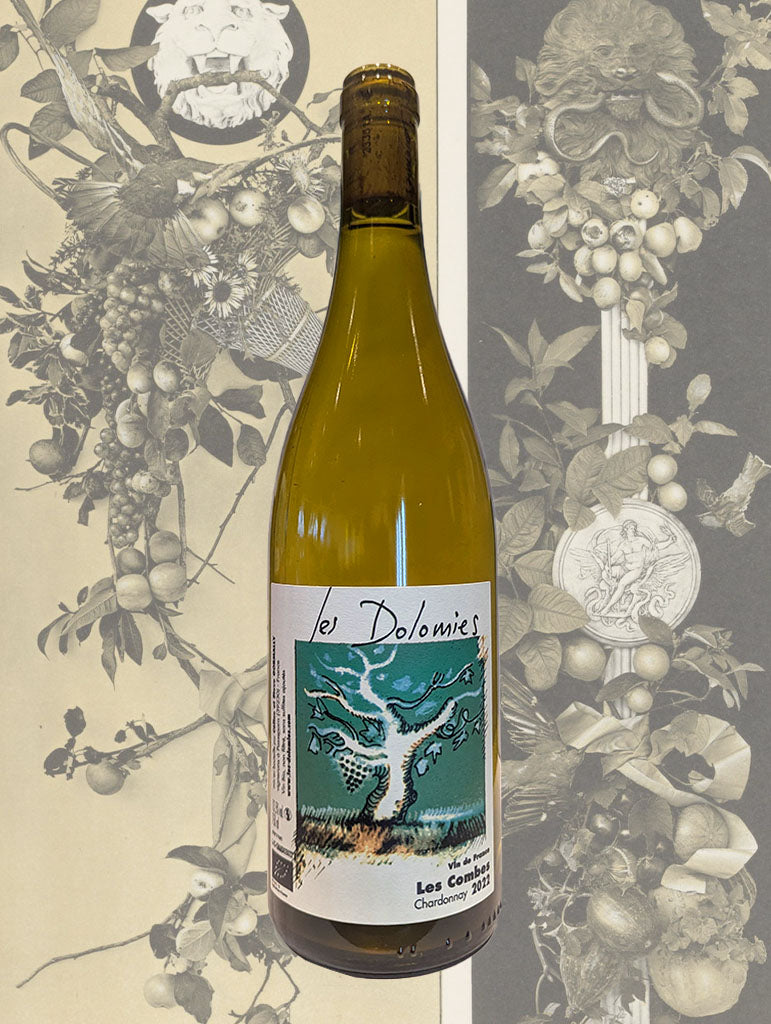 A bottle of Les Dolomies 'Les Combes' Chardonnay 2022 from Jura, France