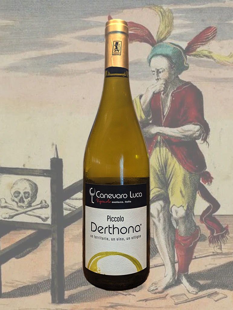 A bottle of Luca Canevaro 'Piccolo Derthona' Timorasso 2024 from Piemonte, Italy