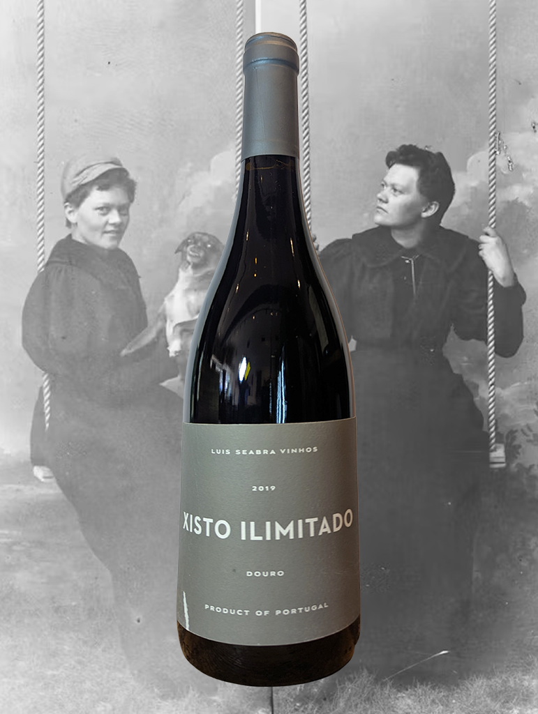 A bottle of Luis Seabra 'Xisto Ilimitado' Tinto 2019 from Douro, Portugal - A super interesting red blend of more than 6 grape varieties from 3 different sub-regions within the Douro valley. 