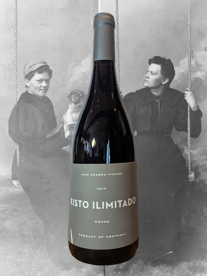 A bottle of Luis Seabra 'Xisto Ilimitado' Tinto 2019 from Douro, Portugal - A super interesting red blend of more than 6 grape varieties from 3 different sub-regions within the Douro valley. 