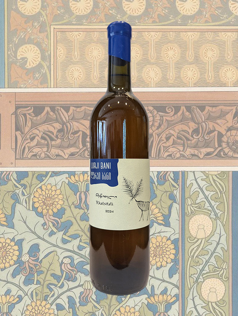A bottle of Lurji Bani Rkatsiteli 2024 from Kakheti, Georgia
