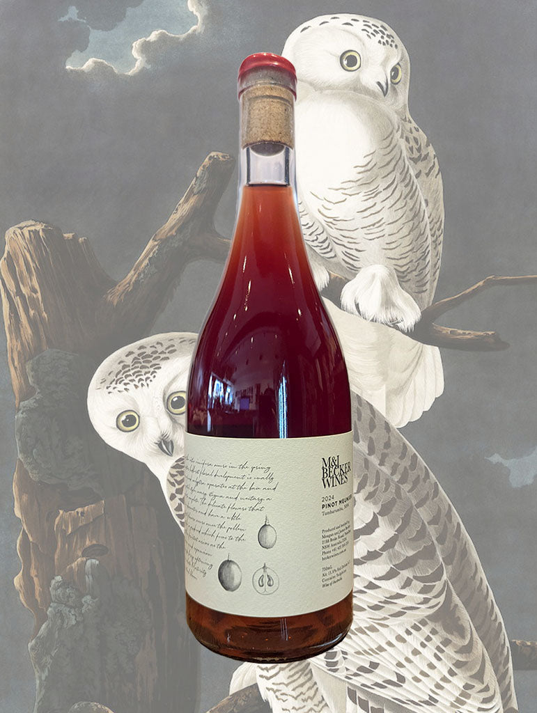 A bottle of M&J Becker 'Tumbarumba' Pinot Meunier 2024 from Tumbarumba