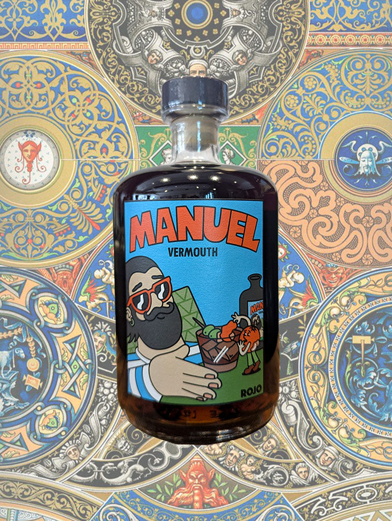 A bottle of Manuel Vermouth Rojo from Basque, Spain