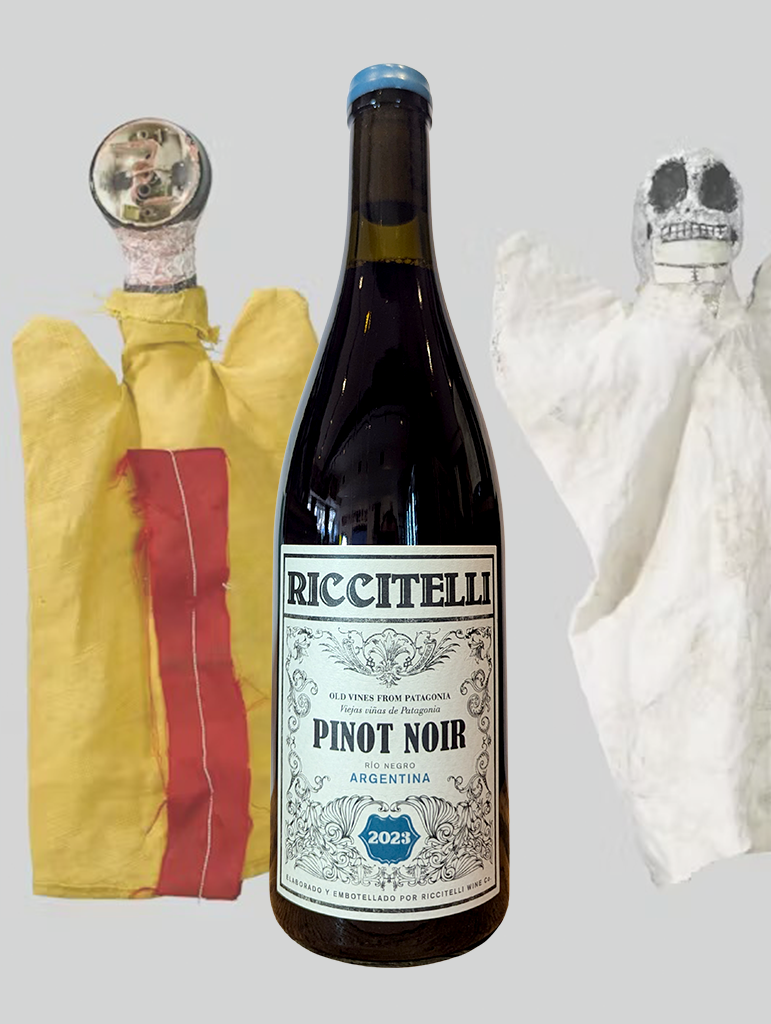 A bottle of Matias Riccitelli ‘Old Vines’ Pinot Noir 2023 from Patagonia, Argentina - Old Vine Pinot Noir from the south of Argentina 