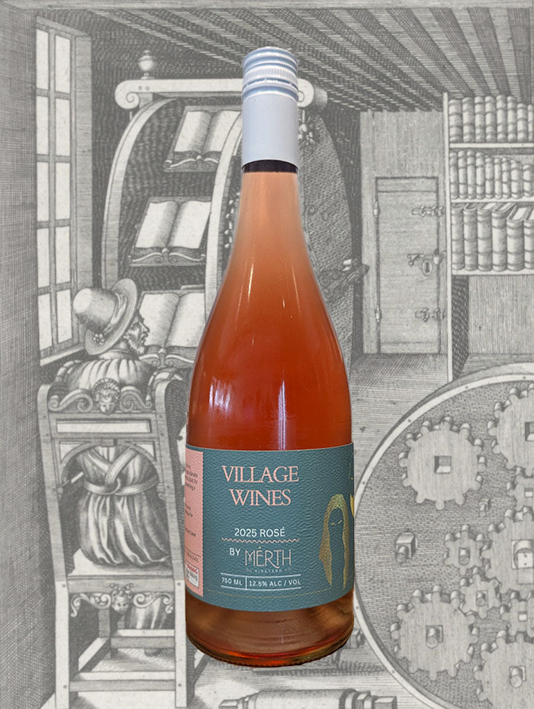 A bottle of Merth Vineyard 'Village' Rose 2025 from Maedon Ranges