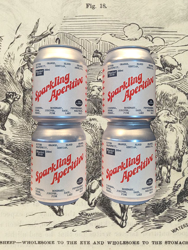 A can of Mischief Brew 'Aperitivo Spritz' Non-Alcoholic Cocktail from Adelaide