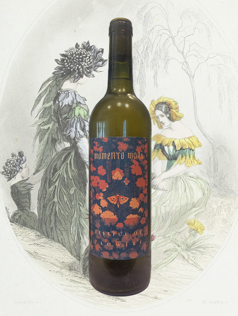 A bottle of Momento Mori 'Fistful Of Flowers' 2024 from Heathcote, VIC