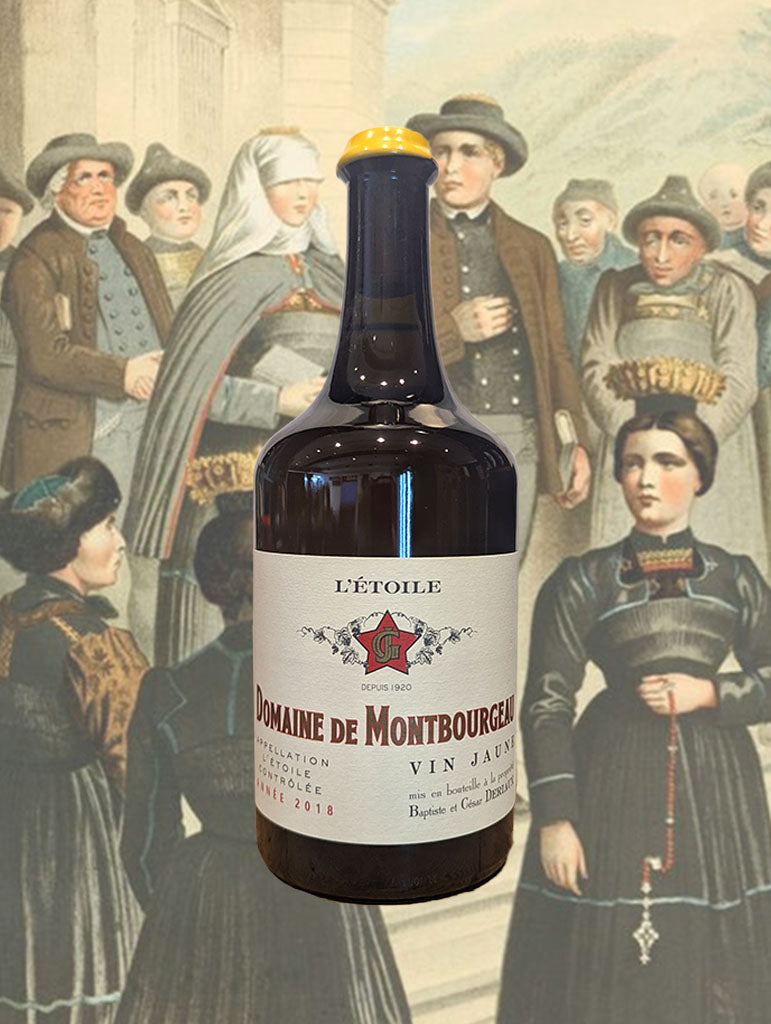 A bottle of Montbourgeau L’Etoile Vin Jaune 2018 from Jura, France