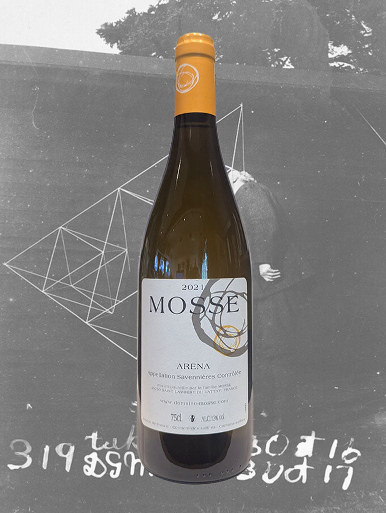 A bottle of Mosse 'Arena' Savennières 2021 from Loire, France