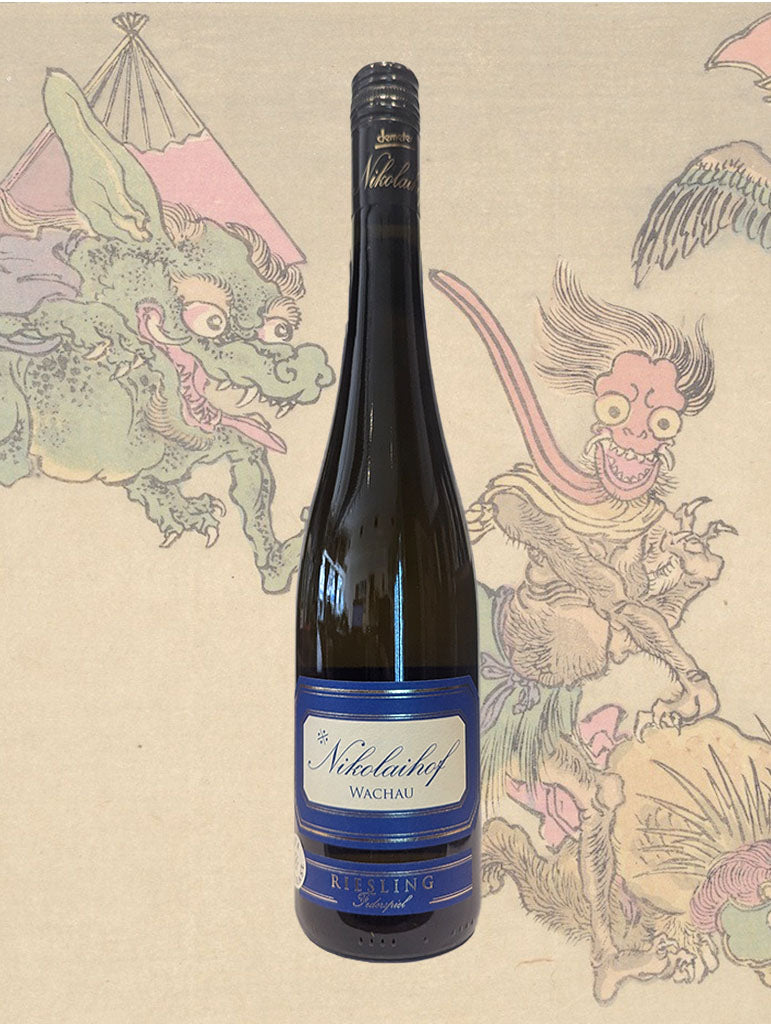 A bottle of Nikolaihof 'Federspiel Late Release' Riesling 2016 from Wachau, Austria