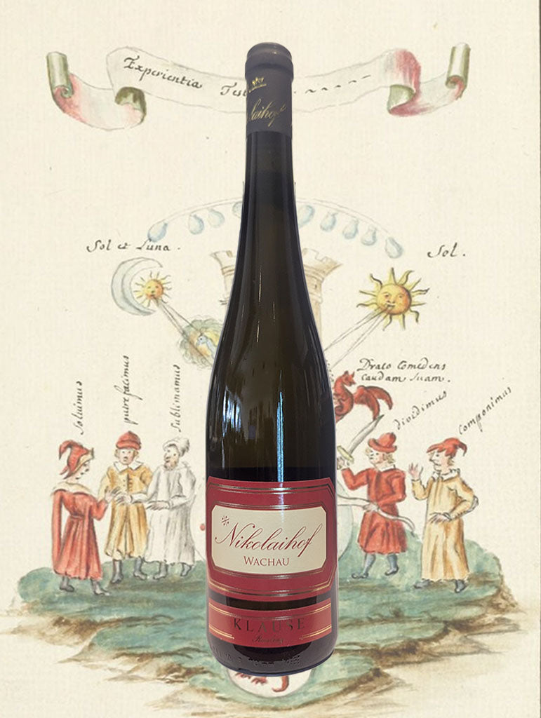 A bottle of Nikolaihof 'Klause' Riesling 2016 from Wachau, Austria