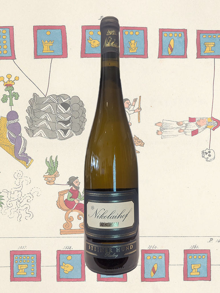 A bottle of Nikolaihof 'Steiner Hund' Riesling 2017 from Kremstal, Austria