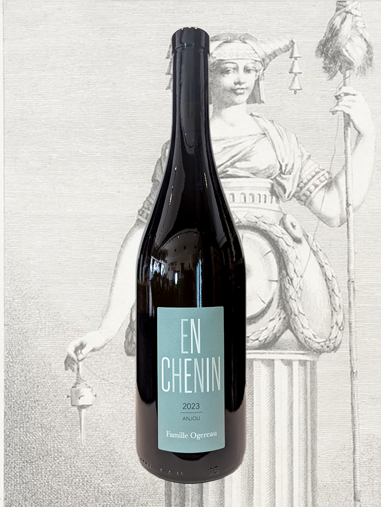 A bottle of Ogereau 'En Chenin' Anjou Blanc 2023 from Loire Valley, France - Textural and fleshy Chenin Blanc from Anjou, in the Loire Valley. 