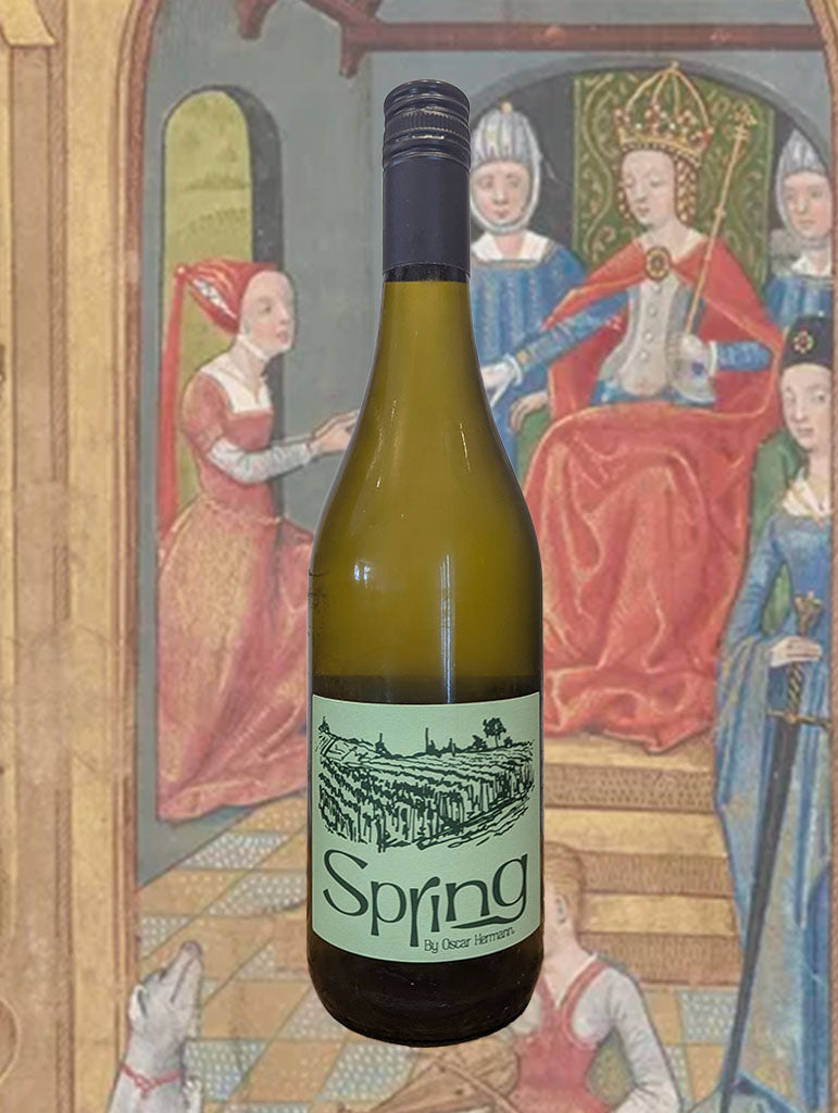A bottle of Oscar Hermann 'Spring' Sauvignon Blanc 2023 from the Yarra Valley