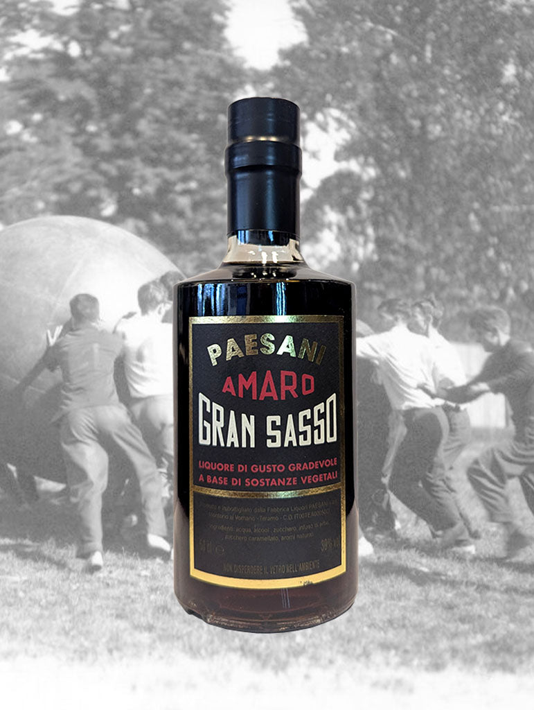 A bottle of Paesani 'Gran Sasso' Amaro from Abruzzo, Italy