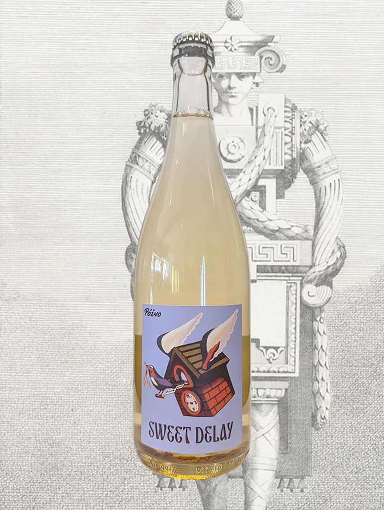 A bottle of Pozno 'Sweet Delay' Pet Nat 2023 from Adelaide Hills, SA - A Sparkling Skinsy(ish) Sauvignon Blanc from the Adelaide Hills  