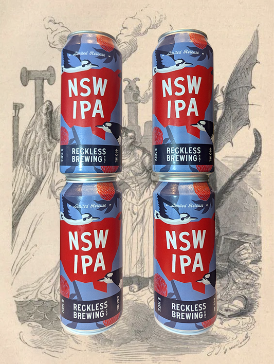 A can of Reckless Brewing 'NSW' IPA from Bathurst, NSW