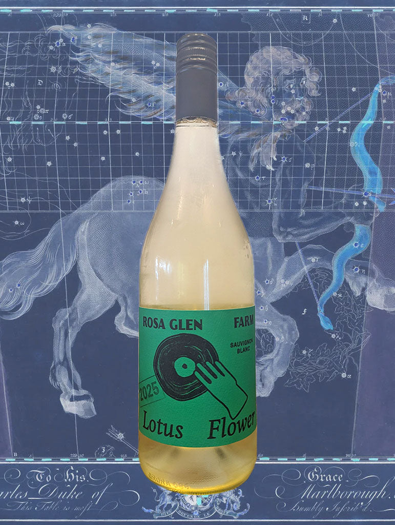 A bottle of Rosa Glen 'Lotus Flower' Sauvignon Blanc 2025 from Margaret River