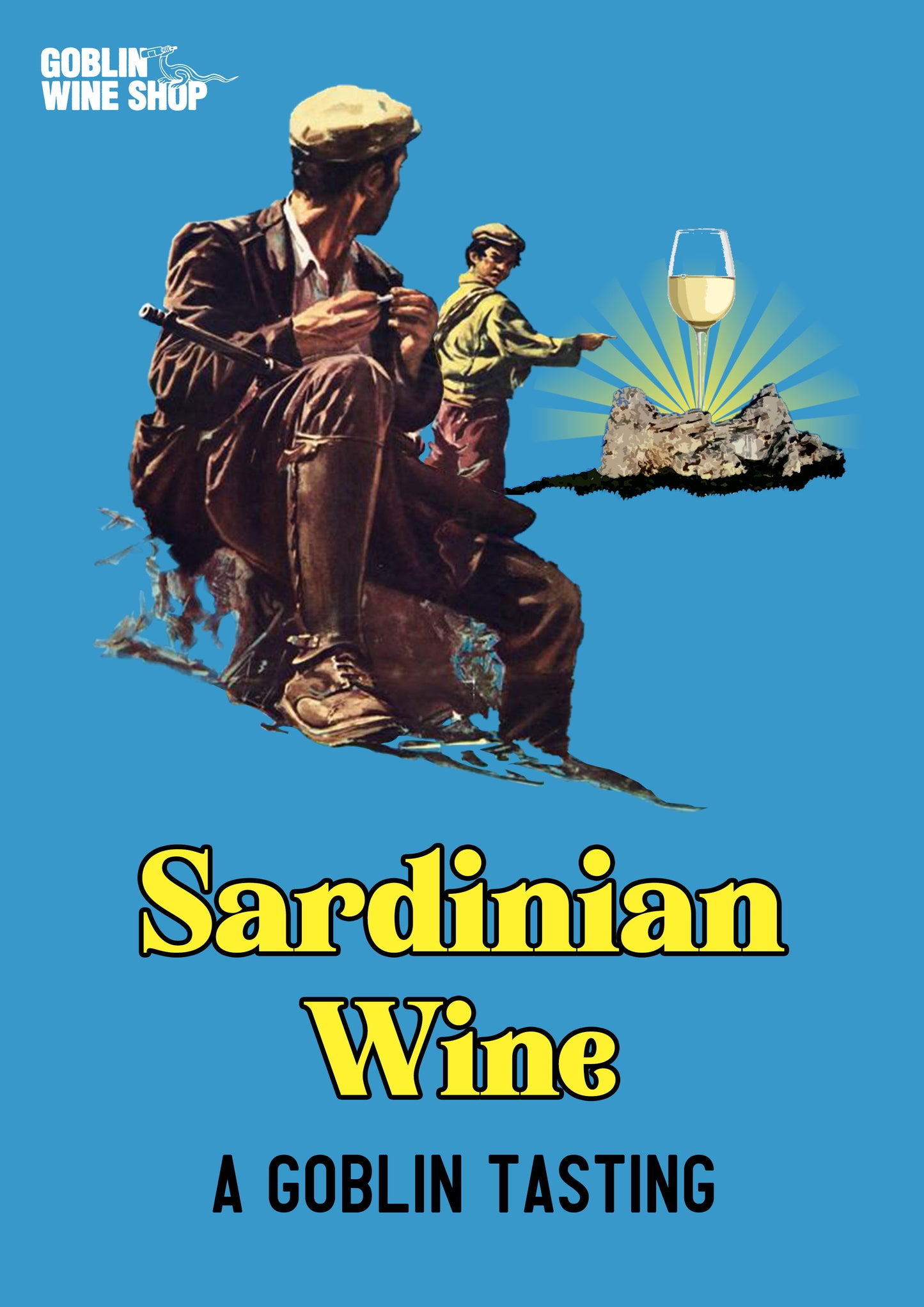 Poster for Wine Tasting: Sardinia at Goblin Wine Shop, Marrickville
