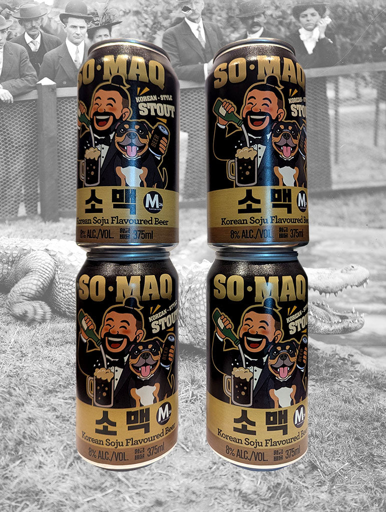 A bottle of SOMAQ Korean Style Stout from Sydney