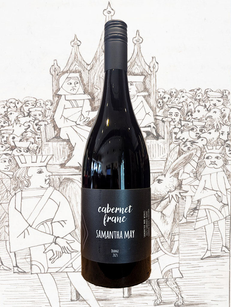 A bottle of Samantha May Cabernet Franc 2025 from Orange