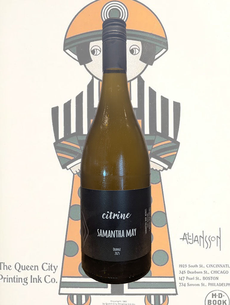 A bottle of Samantha May 'Citrine' Skin Contact Riesling 2025 from Orange, NSW