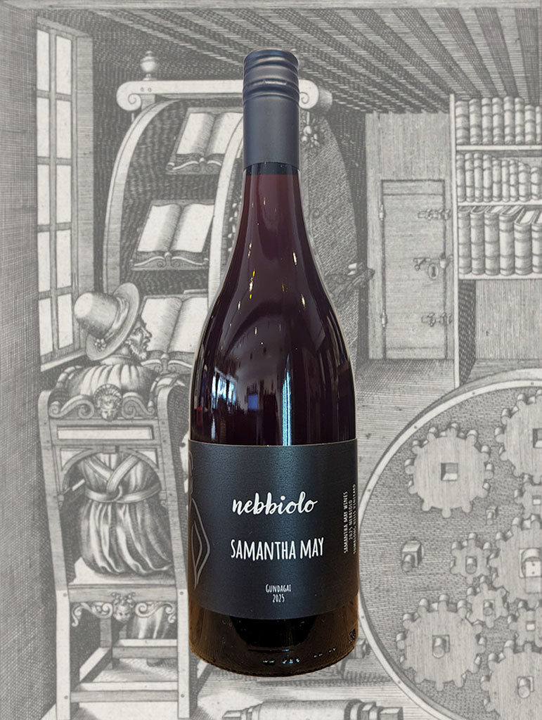 A bottle of Samantha May Nebbiolo 2025 from Gundagai