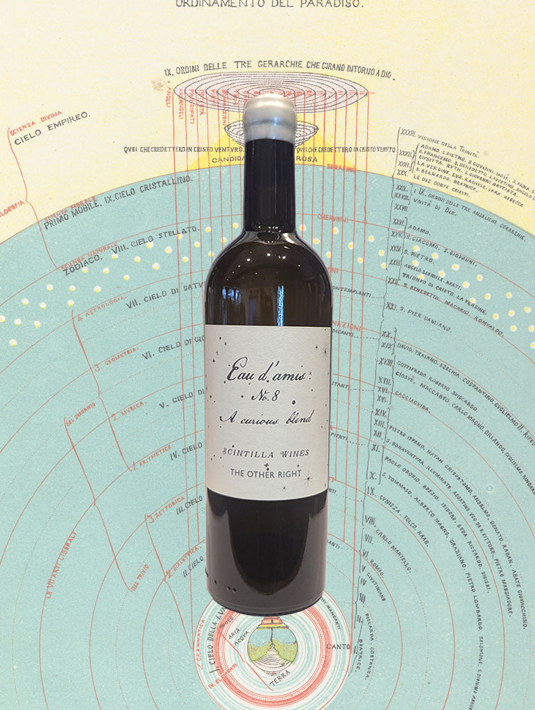 A bottle of Scintilla Wines + The Other Right 'Eau d'Amis No. 9 A Curious Blend' Red Desert Wine from South Australia