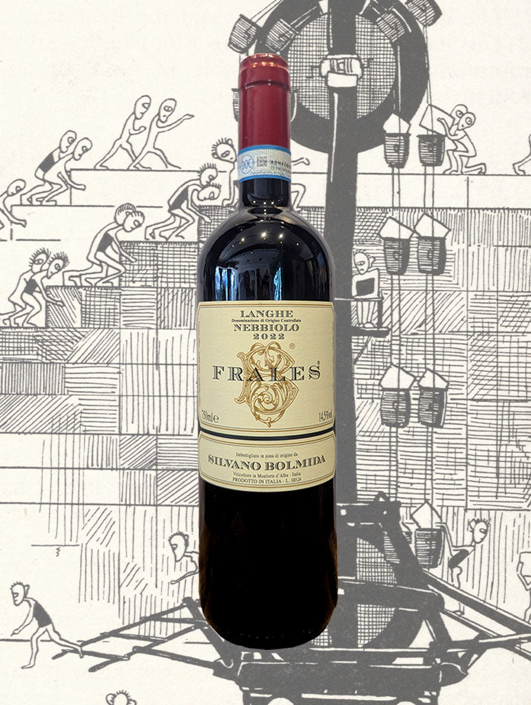 A bottle of Silvano Bolmida 'Frales' Langhe Nebbiolo 2022 from Piemonte, Italy
