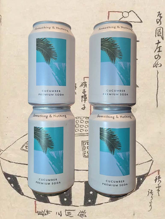 A can of Something & Nothing Cucumber Soda