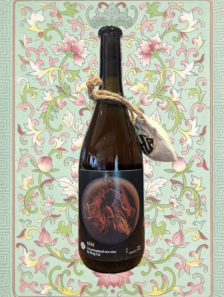 A bottle of Song Cai 'Sam' Aromatised Rice Wine 2024 from Ha Noi, Vietnam