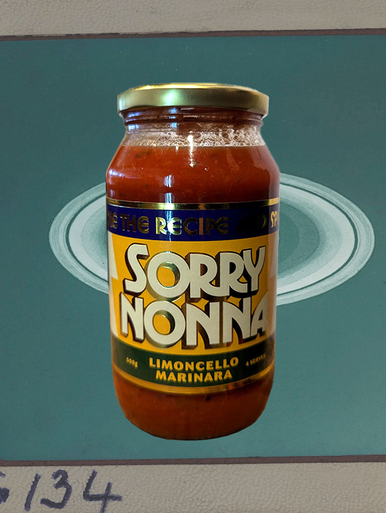 A jar of Sorry Nonna 'Limoncello Marinara' Pasta Sauce from Sydney, NSW