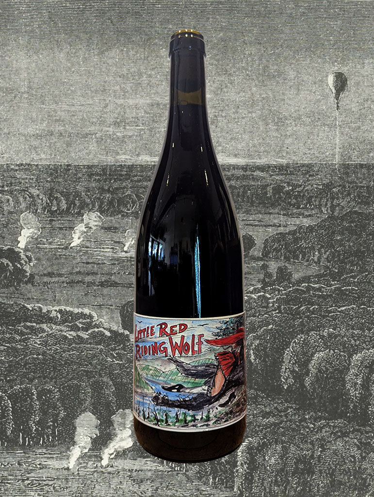 A bottle of Staffelter Hof 'Little Red Riding Wolf' Pinot Noir 2022 from Mosel, Germany