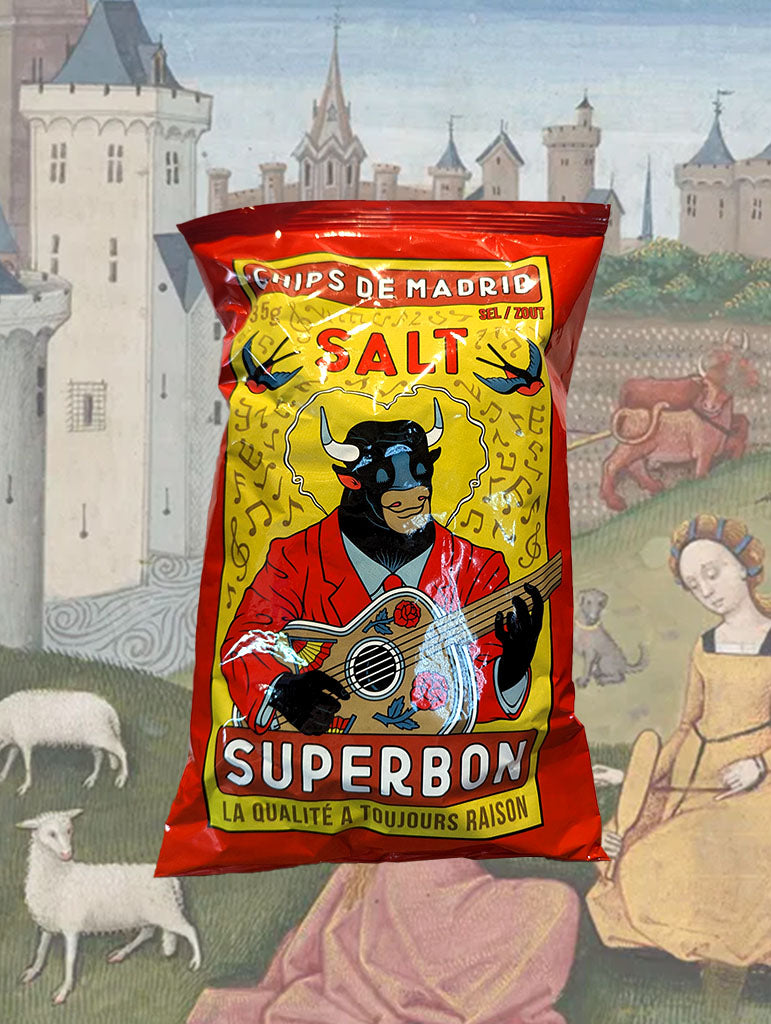 A bag of Superbon 'Salt' Crisps from Spain