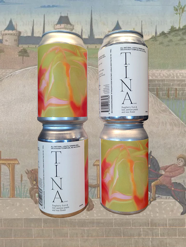 A can of TINA '2.0 Raspberry Jasmine Pearl' Non Alcoholic Tea Drink from Melbourne, VIC