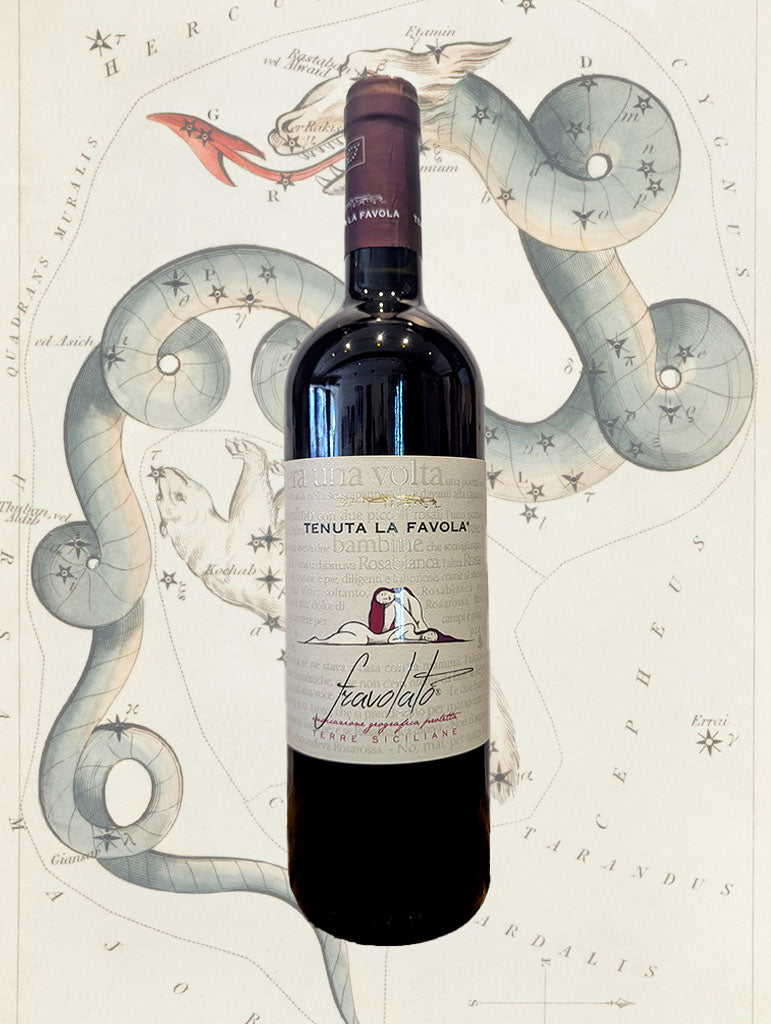 A bottle of Tenuta La Favola 'Fravolato' Frappato 2023 from Sicily, Italy