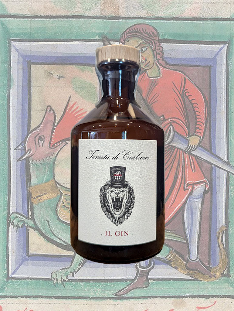 A bottle of Tenuta di Carleone 'Il Gin' Gin from Tuscany, Italy