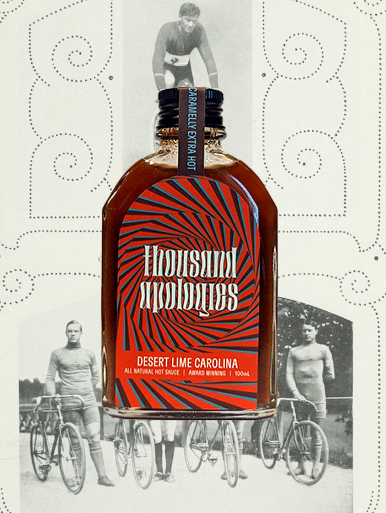 A bottle of Thousand Apologies 'Desert Lime Carolina' Hot Sauce from Melbourne
