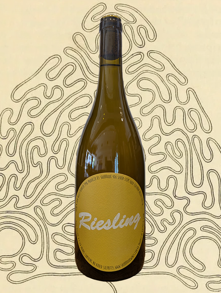 A bottle of Tom Shobbrook Riesling 2023 from Eden Valley, SA - Fresh and lean with an irresistible slurpiness. Aromatic, with honey blossoms, ripe apricots, and citrus that cascade onto a creamy palate layered with nectarine, lime, and a striking minerality. 