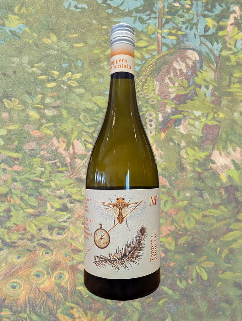 A bottle of Topper's Mountain 'Finder' Gewürztraminer 2023 from New England