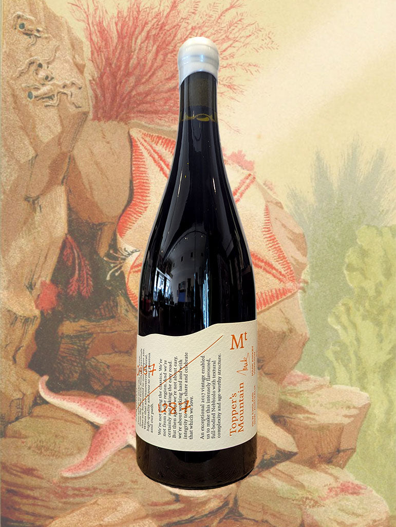 A bottle of Topper's Mountain 'Keeper' Nebbiolo 2017 from New England