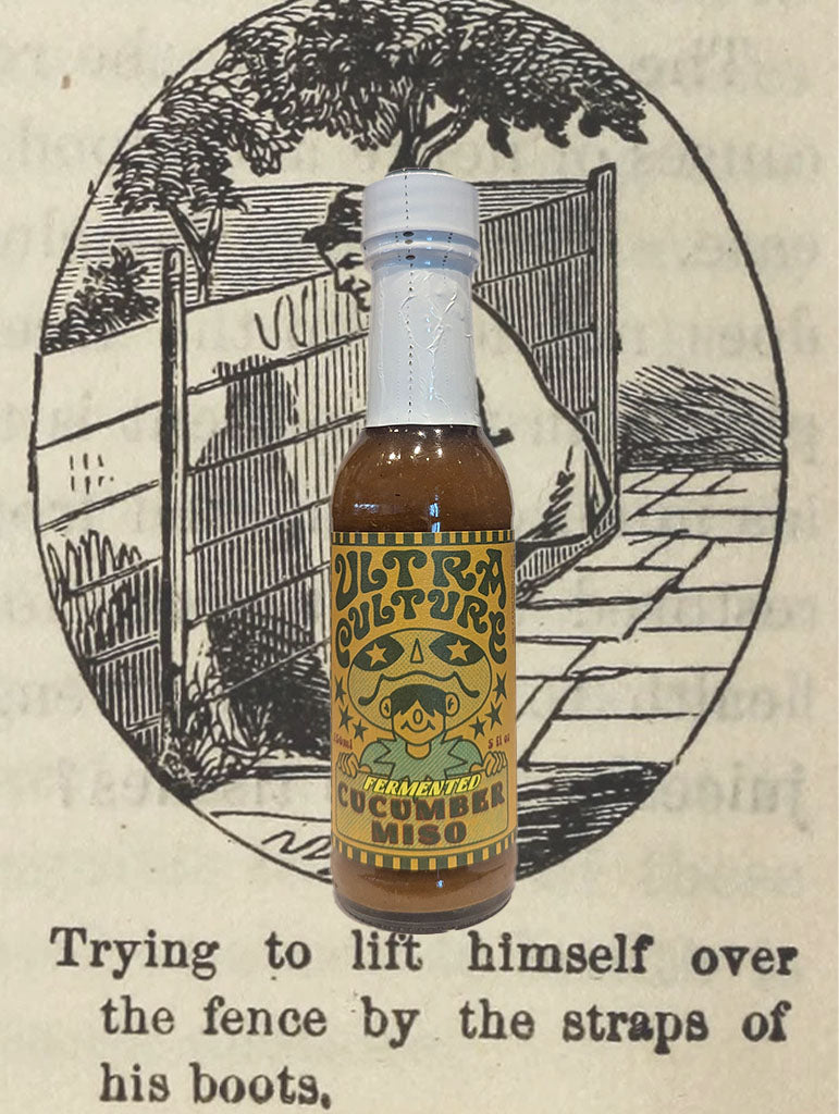 A bottle of Ultra Culture 'Fermented Cucumber & Miso' Hot Sauce from Melbourne, VIC