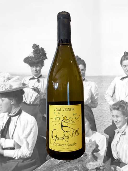A bottle of Vincent Gaudry 'Gaudry'olle' Sancerre 2022 from Loire Valley, France - Fresh and energetic on the palate, savoury in texture, bright mineral acidity, structured, full of tension and depth, with a persistent minerally finish. 