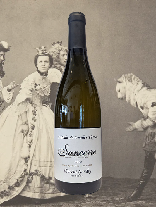A bottle of Vincent Gaudry ‘Melodie de Vieilles Vignes’ Sancerre from The Loire Valley, France - An energetic and concentrated Sancere. 