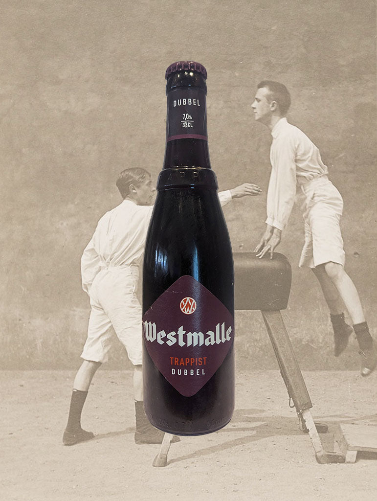 A bottle of Westmalle Trappist Dubbel from Antwerp, Belgium