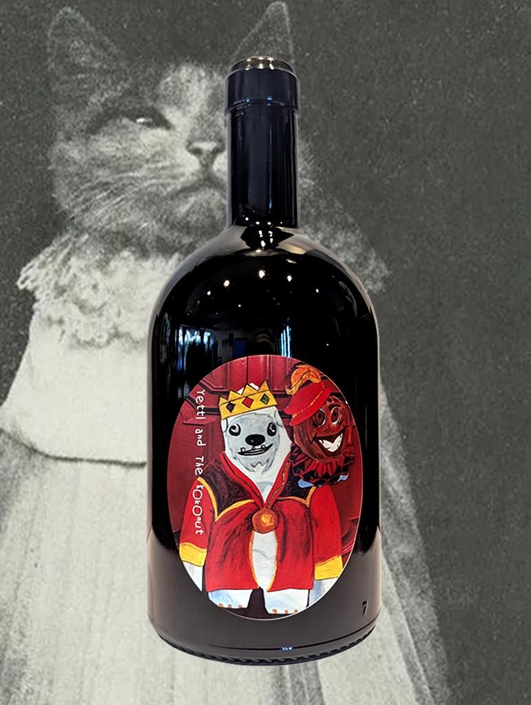 A bottle of Yetti + the Kokonut 'Barons' Syrah 2021 from Eden Valley, SA