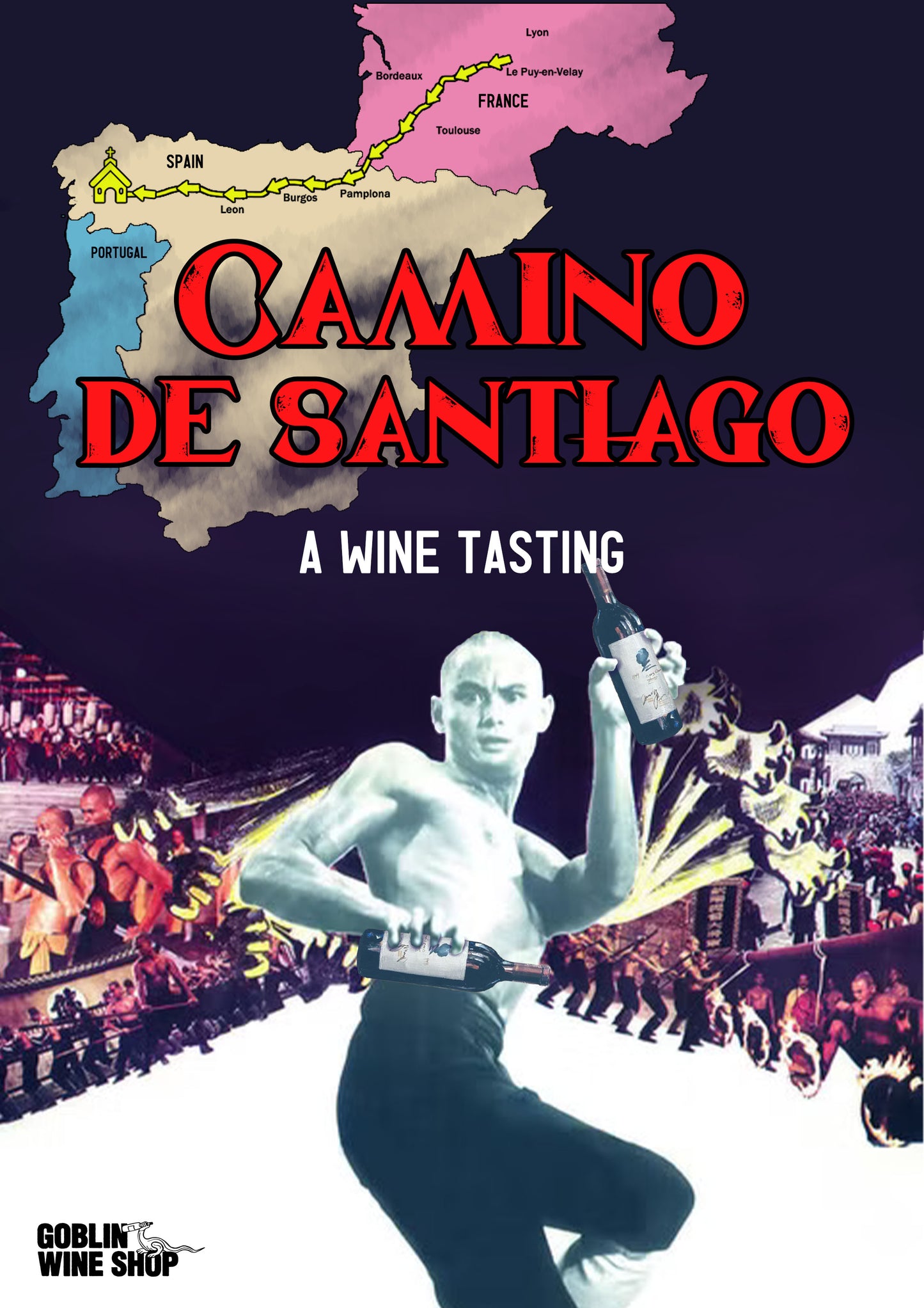 Poster for a Spanish wine tasting in Marrickville, 2204