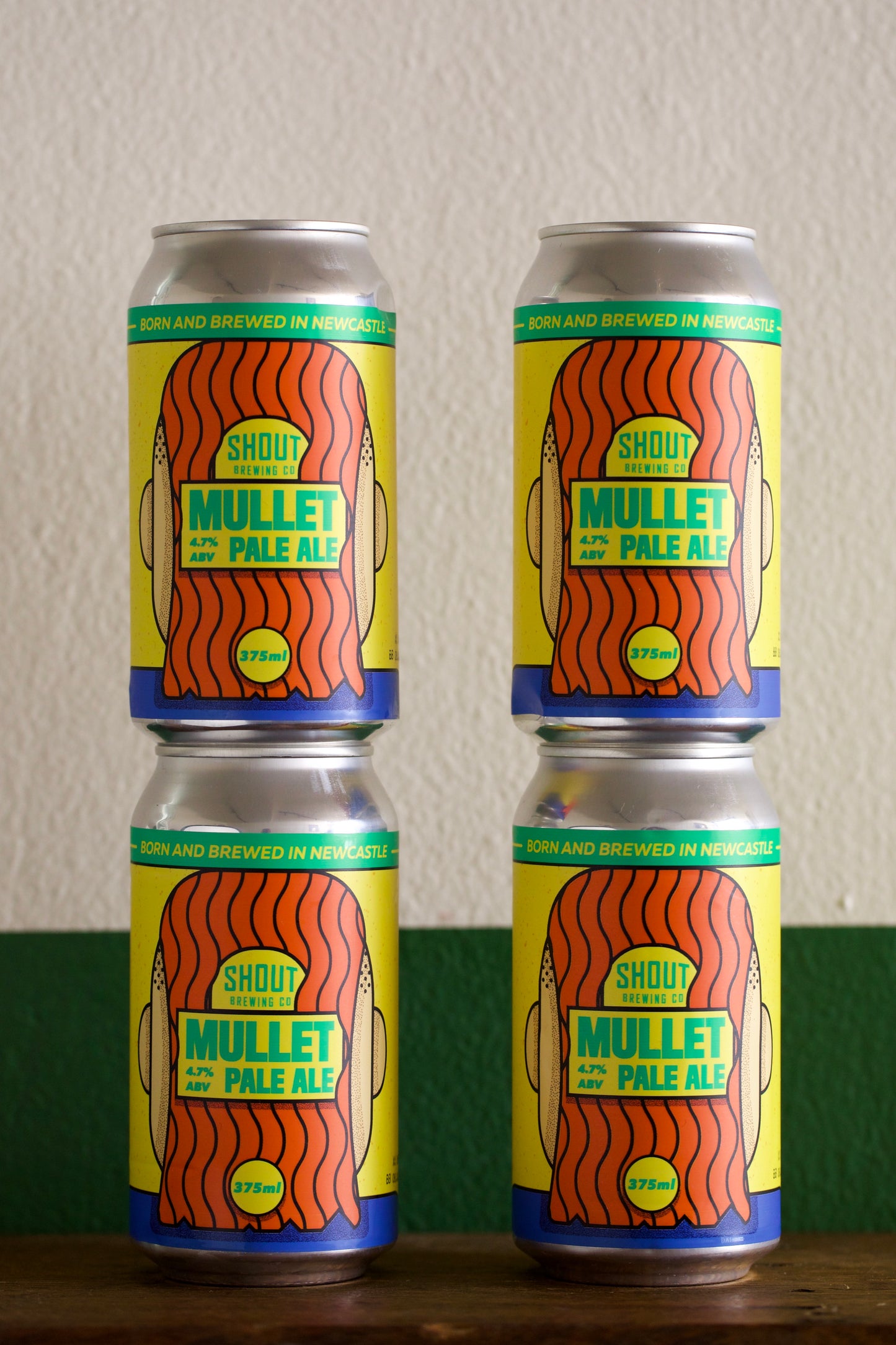 4 cans of Shout Brewing 'Mullet' Pale Ale 375ml each