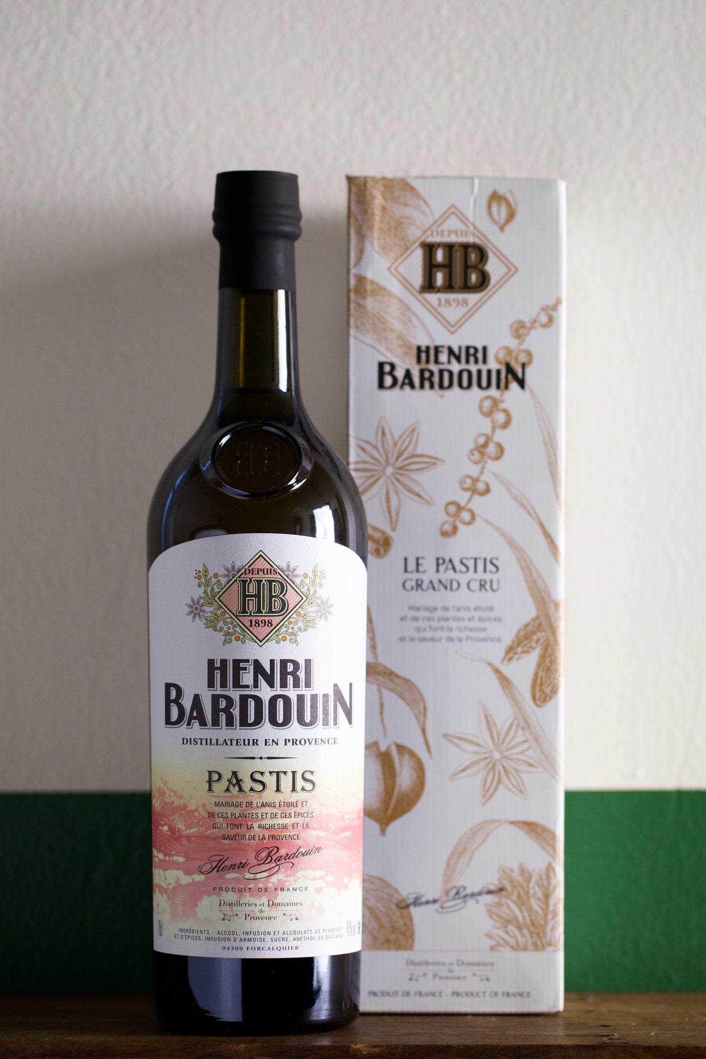 Bottle of Henri Bardouin 'Pastis' Grand Cru 700ml